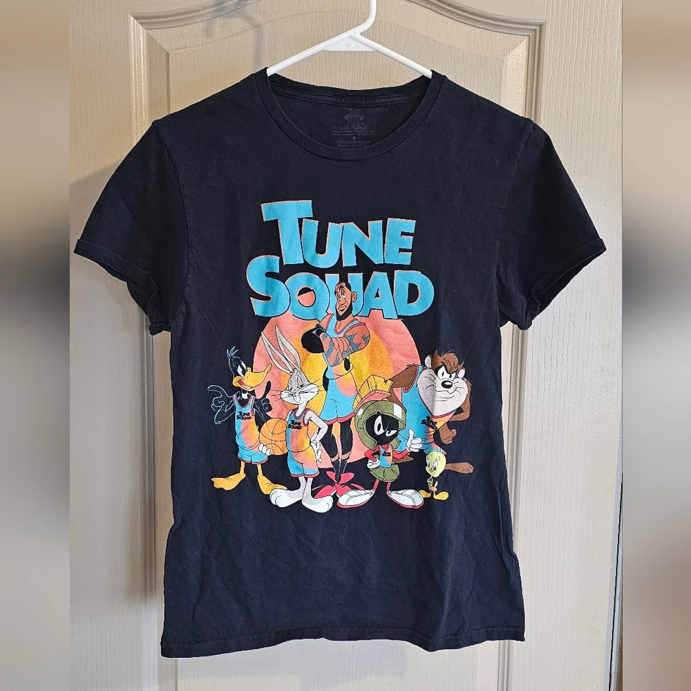 LOT Tune Squad Space Jam Pajama Set Size 8 And T Shirt Small Black And Orange